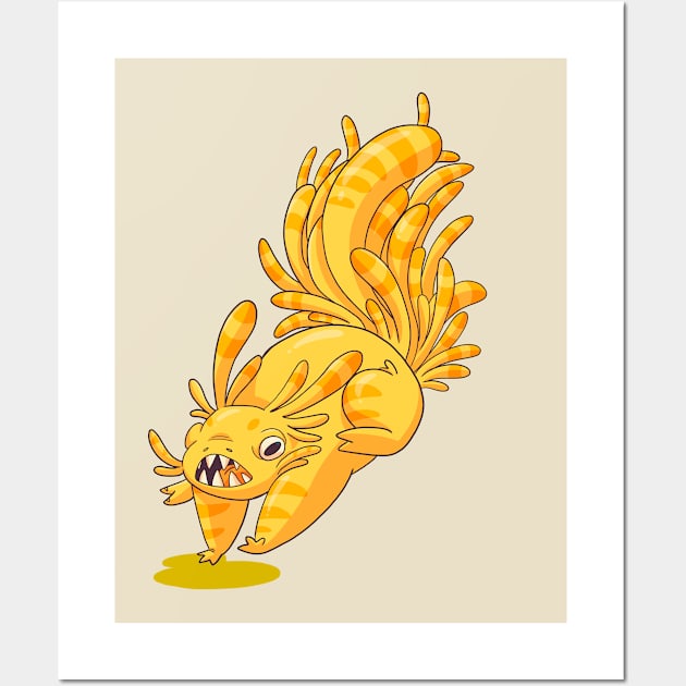 Yellow monster Wall Art by Victoria Hamre